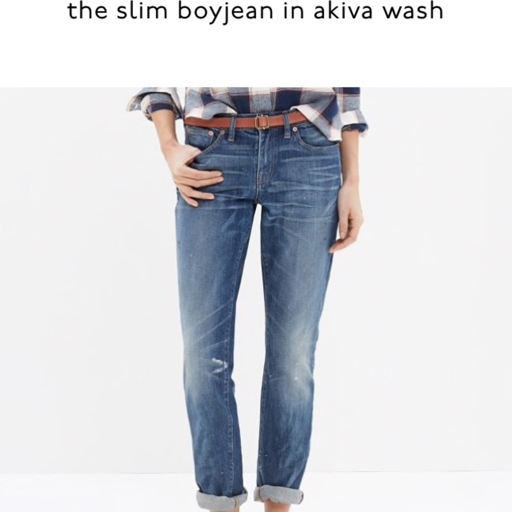Madewell Slim Boyjean in Akiva Wash